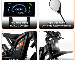 TELSTAR OUXI GT2000 – електрически крос велосипед тип скутер 24 цола снимка 314