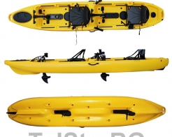 Професионален двуместен SIT-ON-TOP риболовен каяк с двойна педална система ROMANCE снимка 56